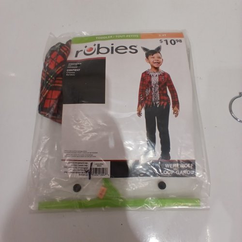 2PC TODDLER RUBIES WEREWOLF COSTUME - 3-4T - RED/BLACK/GREY (STYLE: 1002834) image 2