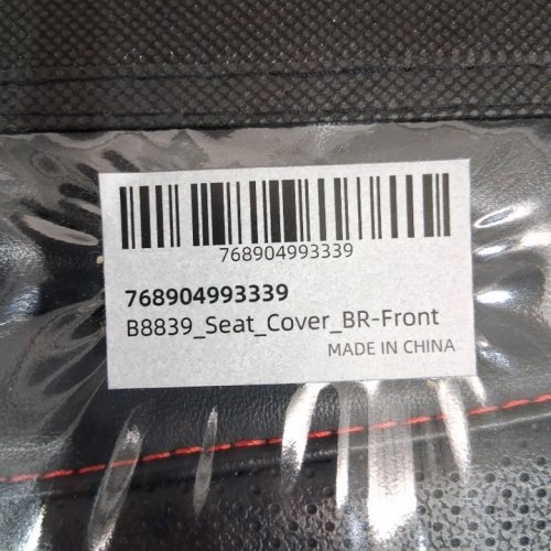 2PK COVERADO UNIVERSAL FIT FRONT CAR SEAT COVERS - BLACK/RED ACCENTS (MODEL: 768904993339 / B8839_SEAT_COVER_BR-FRONT) image 2