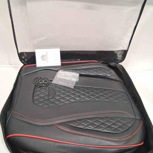 2PK COVERADO UNIVERSAL FIT FRONT CAR SEAT COVERS - BLACK/RED ACCENTS (MODEL: 768904993339 / B8839_SEAT_COVER_BR-FRONT) image 3