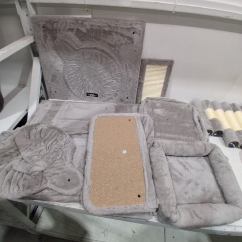 FEANDREA CAT TREE LARGE CAT TOWER CONDO WITH 2 CAVES -80" - GREY - (MODEL: PCT190W01V1) image 8
