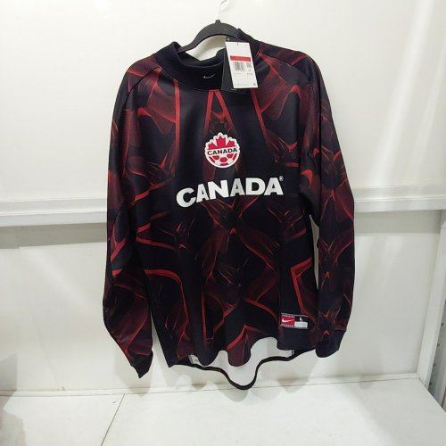 NIKE CANADA SOCCER GOALKEEPER JERSEY - LARGE - BLACK / RED (STYLE: 100791-010) image 3