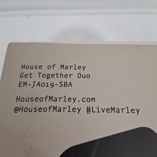 HOUSE OF MARLEY GET TOGETHER DUO WIRELESS BLUETOOTH BOOKSHELF SPEAKERS - NATURAL/SIGNATURE BLACK (MODEL: EM-JA019-SBA) image 6