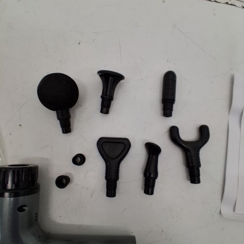 AYURA MASSAGE GUN DEEP TISSUE ELECTRIC MASSAGER GUN - SILVER/BLACK (MODEL: X7) image 5