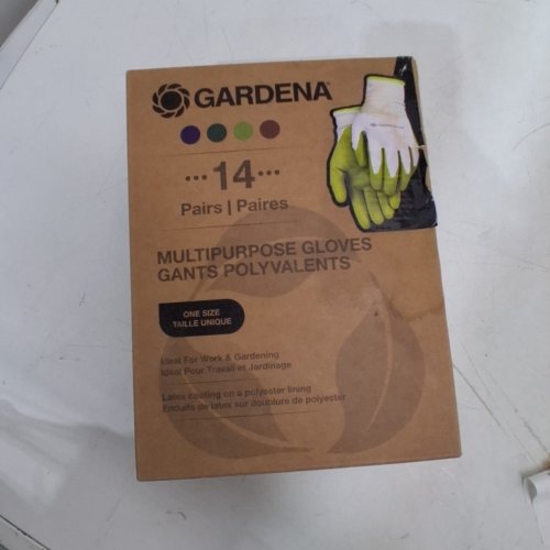 13PR GARDENA LATEX-COATED MULTIPURPOSE WORK & GARDENING GLOVES - ONE SIZE FITS MANY - MULTI-COLOUR (MODEL: 1852515) image 2