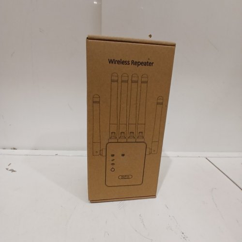 6-ANTENNA WIRELESS REPEATER WITH EURPEAN ADAPTER FOR TRAVEL - 1200MBPS - WHITE (MODEL: EX003) image 2