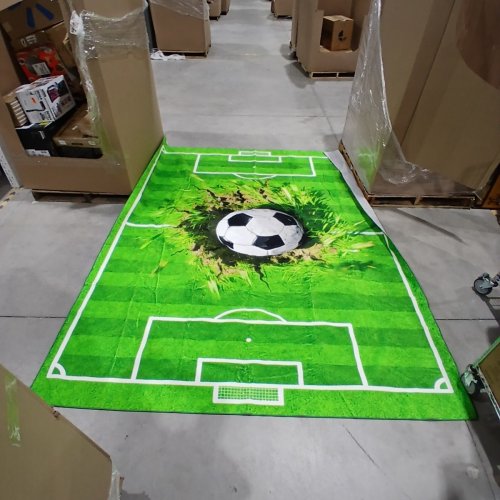 SOCCER FIELD RUG - 8FT X 10FT - GREEN image 2