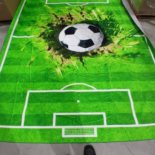 SOCCER FIELD RUG - 8FT X 10FT - GREEN image 3