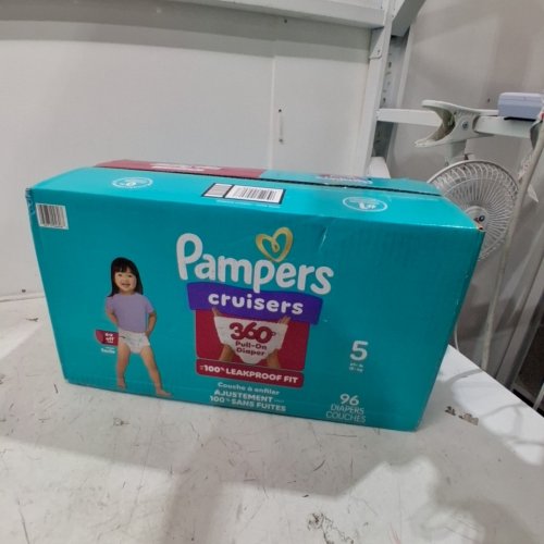 96PK PAMPERS PULL ON CRUISERS 360° 100% LEAKPROOF FIT DISPOSABLE BABY DIAPERS - SIZE 5 (27LBS+) image 2