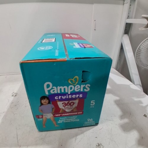 96PK PAMPERS PULL ON CRUISERS 360° 100% LEAKPROOF FIT DISPOSABLE BABY DIAPERS - SIZE 5 (27LBS+) image 3