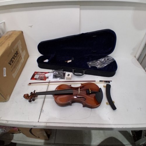 8PC PYLE FULL-SIZE BEGINNER 4/4, 23" VIOLIN SET - LIGHT BROWN/SUNBURST (MODEL: PGVILN20) image 2