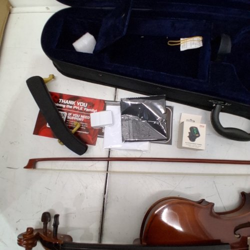 8PC PYLE FULL-SIZE BEGINNER 4/4, 23" VIOLIN SET - LIGHT BROWN/SUNBURST (MODEL: PGVILN20) image 3