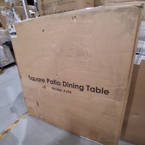 TLSUNNY OUTDOOR SQUARE DINING TABLE - 37" X 37" X 28.5" - BLACK (MODEL:AJ94) image 3