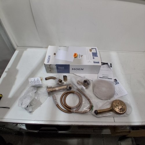 MOEN MEENA SINGLE HANDLE MODERN SHOWER FAUCET WITH HANDSHOWER AND TUB SPOUT - BRONZE - (MODEL:82618BZG) image 2