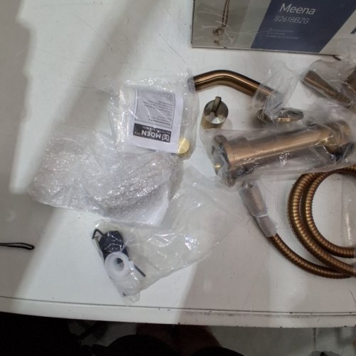 MOEN MEENA SINGLE HANDLE MODERN SHOWER FAUCET WITH HANDSHOWER AND TUB SPOUT - BRONZE - (MODEL:82618BZG) image 3