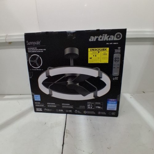 ARTIKA SUNNYVALE LED CEILING FAN - 2300LM - 28" - BLACK (MODEL: 1806313 / 28FAN-SUVR-C1BL) image 4