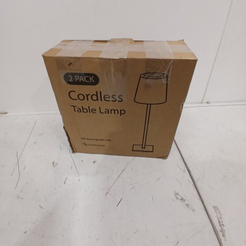 2PK CORDLESS RECHARGEABLE TOUCH CONTROL 3 LIGHT SETTINGS TABLE LAMP - GOLD image 5