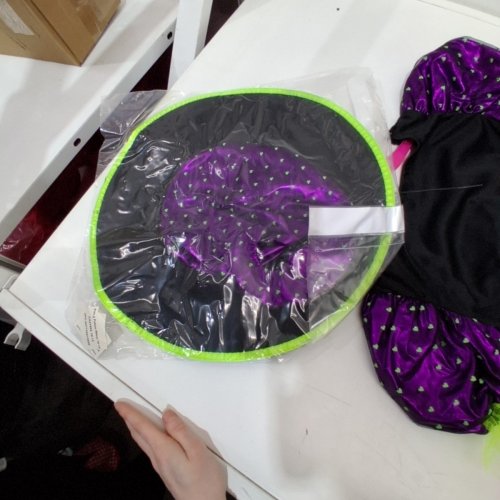 2PC GIRLS PRETTY POTION WITCH COSTUME - LARGE 10-12 - PURPLE, GREEN AND BLACK (ITEM: CA21932L) image 3