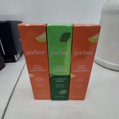 3 ASSORTED PURLISSE YUZU + ORANGE MOISTURIZER AND KALE + VITAMIN K EXFOLIATOR - 1.7 FL OZ / 50 ML EACH image 3