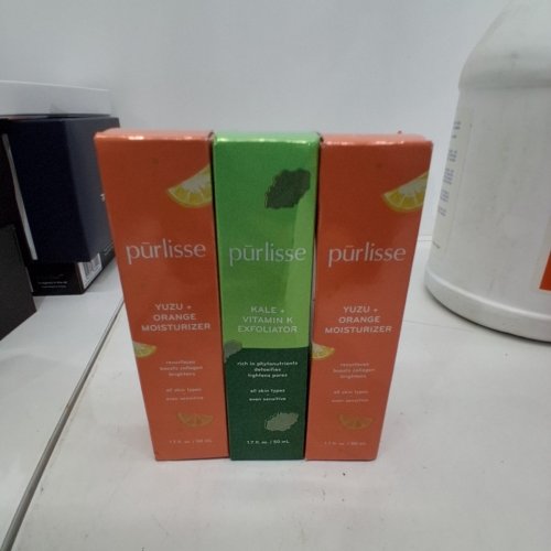 3 ASSORTED PURLISSE YUZU + ORANGE MOISTURIZER AND KALE + VITAMIN K EXFOLIATOR - 1.7 FL OZ / 50 ML EACH image 4