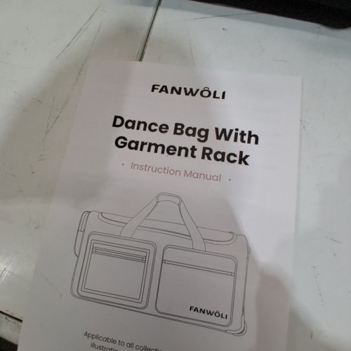 FANWOLI DANCE BAG WITH GARMENT RACK - 23" - BLACK/PINK image 2