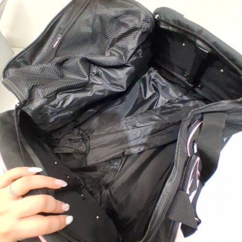 FANWOLI DANCE BAG WITH GARMENT RACK - 23" - BLACK/PINK image 4