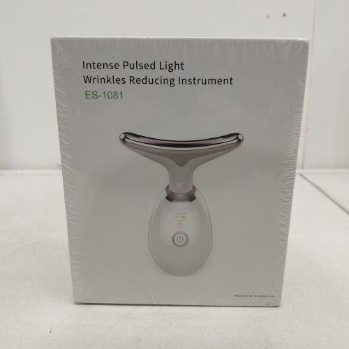GILUKIYU FACE AND NECK MASSAGER WITH 3 COLOUR MODES FOR THERMAL, VIBRATION, AND MONOCURRENT - 2.5W - WHITE (MODEL: ES-1081) image 2