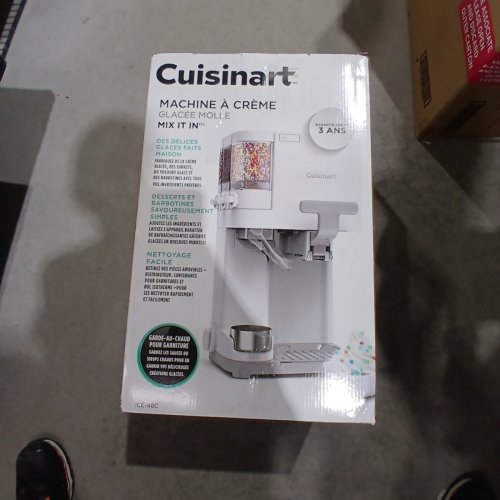 CUISINART MIX-IT-IN ELECTRIC SOFT SERVE ICE CREAM/FROZEN DESSERT MAKER - 1.5QT CAPACITY - WHITE (MODEL: ICE-48C) image 6