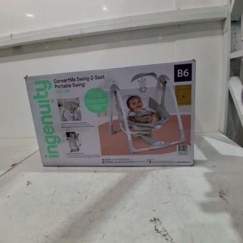 INFANT'S INGENUITY CONVERTME SWING-2-SEAT CHAIR - WHITE/GREY - (MODEL:B6) image 2