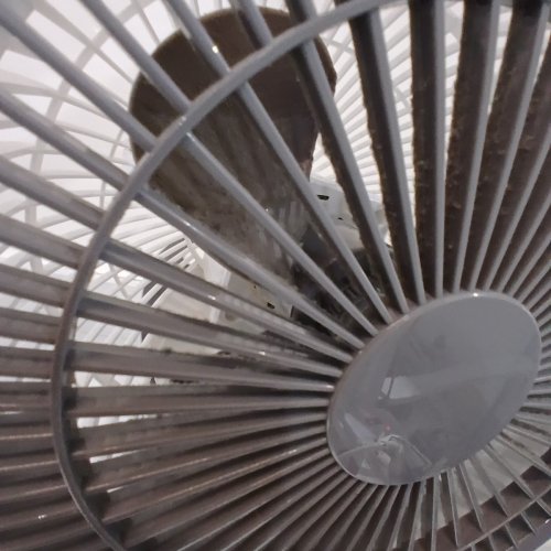 IRIS USA WOOZOO PEDESTAL STANDING FAN WITH REMOTE - 12SPEEDS - WHITE\GREY (MODEL:100137) image 5