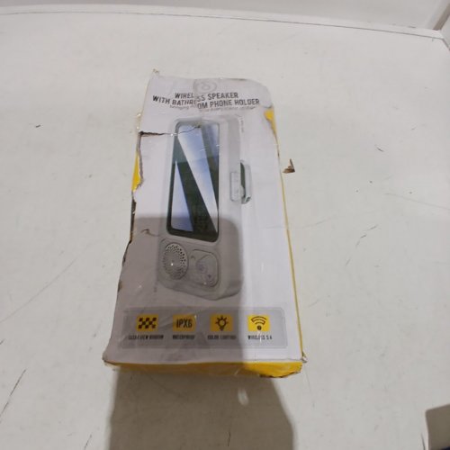 WATER PROOF SHOWER PHONE HOLDER WITH BLUETOOTH SPEAKER - WHITE image 5