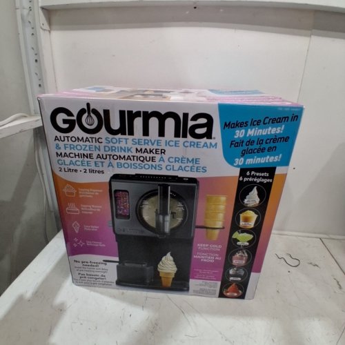 GOURMIA 6-IN-1 AUTOMATIC SOFT SERVE ICE CREAM AND FROZEN DRINK MAKER - 2 L/2.11 QT - BLACK (MODEL: GSI1060BK/4444017) image 7