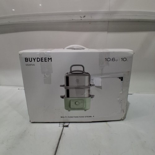 BUYDEEM 2-TIER ELECTRIC FOOD STEAMER FOR 4-8 SERVINGS WITH 7 PRESET TIMINGS AND DUAL BOIL-DRY PROTECTION - 10L - STAINLESS STEEL/GREEN (MODEL: G5247US) image 7