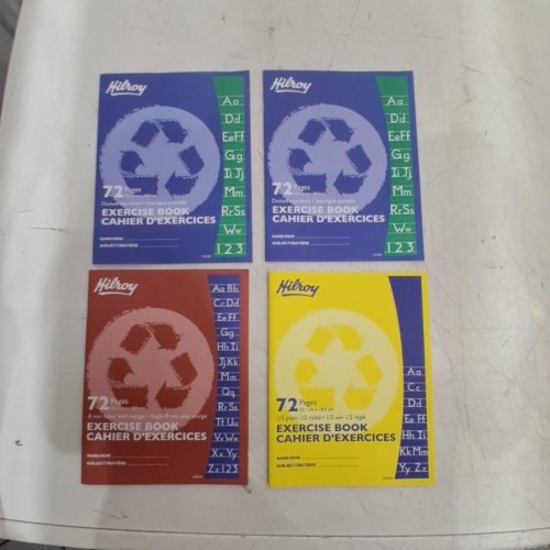 4 ASSORTED HILROY EXERCISE BOOKS - 72 PAGES (EACH) - ASSORTED COLORS image 2