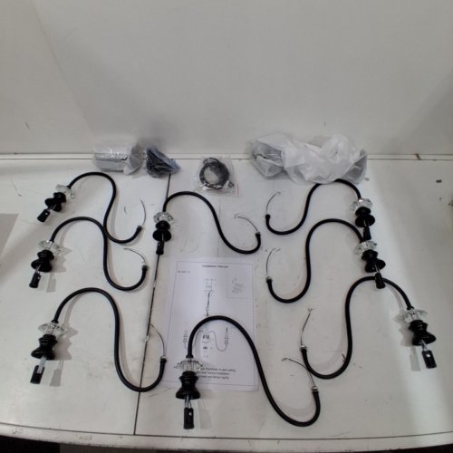 8-LIGHT CRYSTAL CANDELABRA CHANDELIER - BLACK (MODEL: HQ-9001-8) image 3