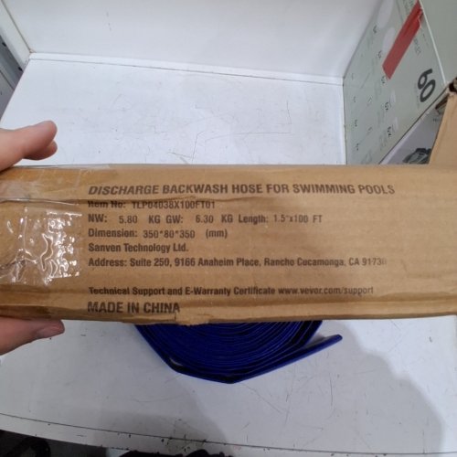 VEVOR DISCHARGE HOSE LAY FLAT HOSE 1.5" X 100FT PVC BACKWASH DRAIN HOSE image 2