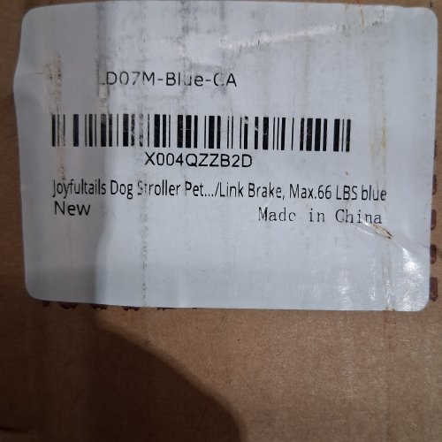 JOYFULLTAILS PET STROLLER - MAX 66 LBS - BLUE (MODEL: D07M-BLUE-CA) image 2