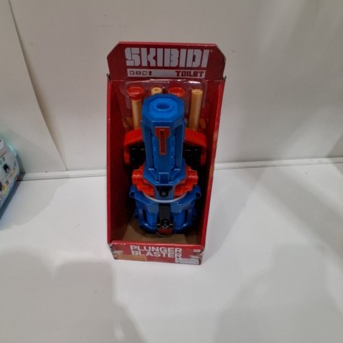 5PC BONKERS SKIBIDI TOILET PLUNGER BLASTER - BLUE AND RED (ITEM: 1420) image 2