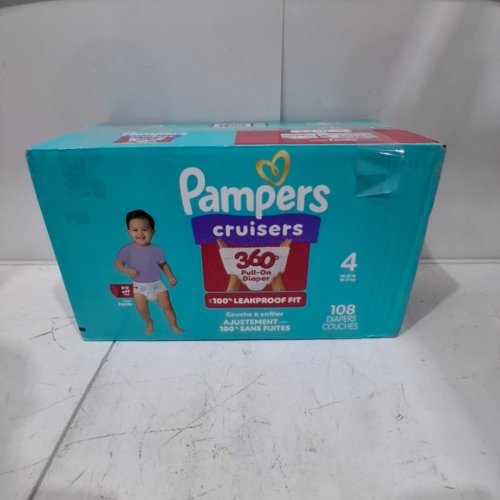 108PK PAMPERS CRUISERS 360 BABY DIAPERS - SIZE 4 image 3