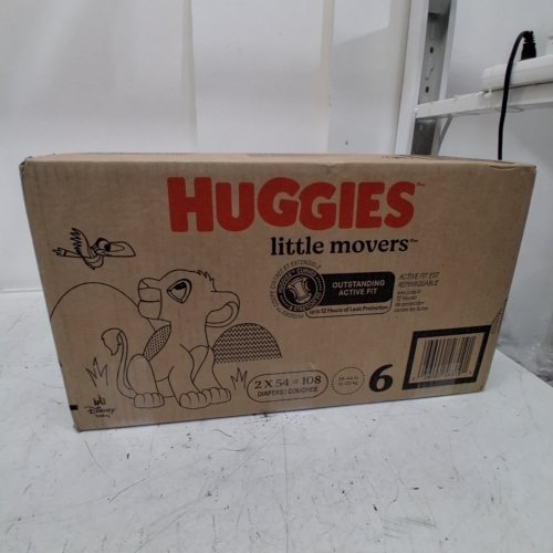 108PK HUGGIES LITTLE MOVERS BABY DIAPERS - SIZE 6 - DISNEY BABY LION KING image 3