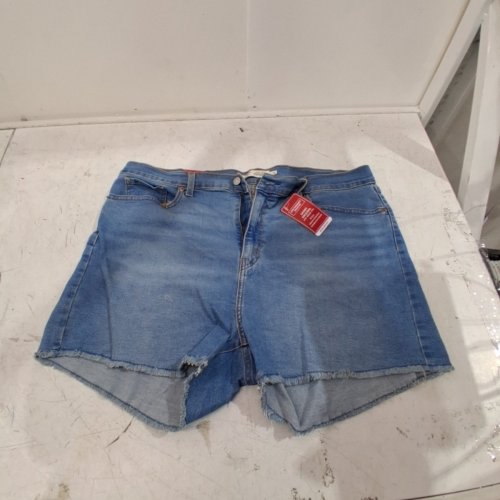 WOMEN'S LEVI STRAUSS SIGNITURE DENIM ORIGNAL FRINGED SHORTS - 18 - BLUE image 2