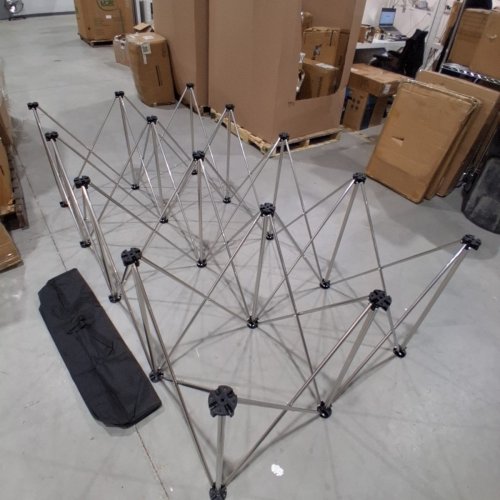 TELESCOPIC STAINLESS STEEL SPIDER LEG WORKBENCH WITH CARRY BAG - 1500KG MAX/10" X 12" X 34" - SILVER (MODEL : B0DHFSHRKY) image 2