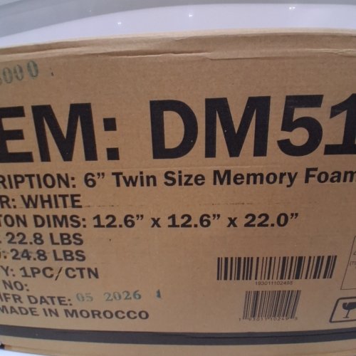 FURNITURE OF AMERICA ARTEMISIA 6" MEMORY FOAM MATTRESS - TWIN - WHITE (MODEL: DM510-T) image 2