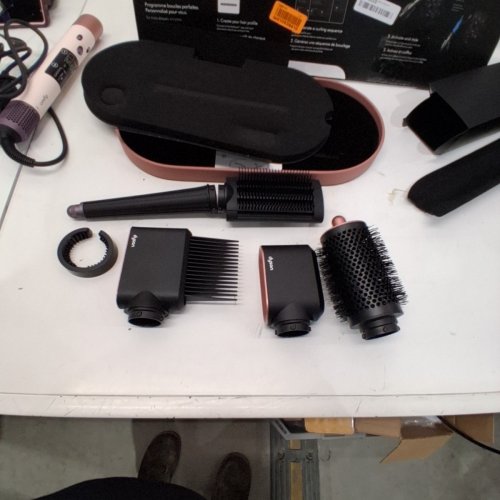 6PC DYSON I.D CURLY + COILY AIRWRAP MULTI STYLER AND HAIR DRYER WITH BLUETOOTH - PINK / ROSE GOLD ( MODEL: HS08) image 6