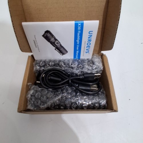 2PK UNROEVS RECHARGEABLE MAGNETIC MINI FLASHLIGHT - BLACK image 2