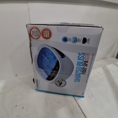 HOMEDICS SHIATSU BLISS FOOT SPA WITH HEAT BOOST - 18" X 14.5" X 9.5" - WHITE/BLUE (MODEL: 1784667 / FB-655HRM-CA) image 4