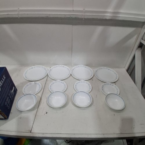 12PC CORELLE COUNTRY COTTAGE DINNERWARE SET - WHITE image 2