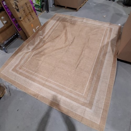 GARVEE MACHINE WASHABLE NON-SLIP INDOOR/PATIO AREA JUTE RUG - 8FT X 10FT - BROWN image 2