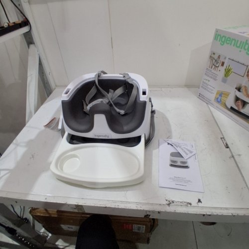 INGENUITY BABY BASE 2-IN-1 SEAT BOOSTER FEEDING SEAT - GREY/WHITE image 2