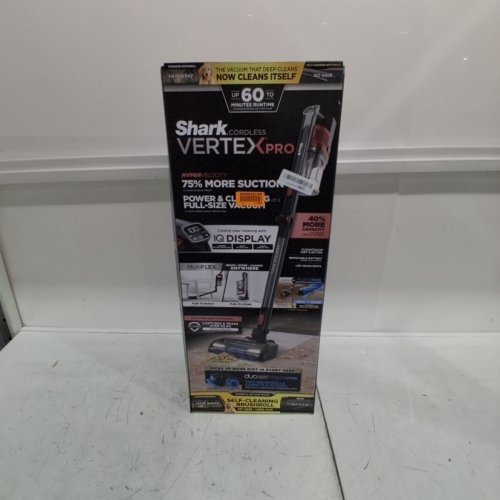 SHARK VERTEX PRO CORDLESS STICK VACUUM WITH IQ DISPLAY, DUOCLEAN POWERFINS AND MULTIFLEX - BLACK/RED (MODEL: IZ662H) image 9