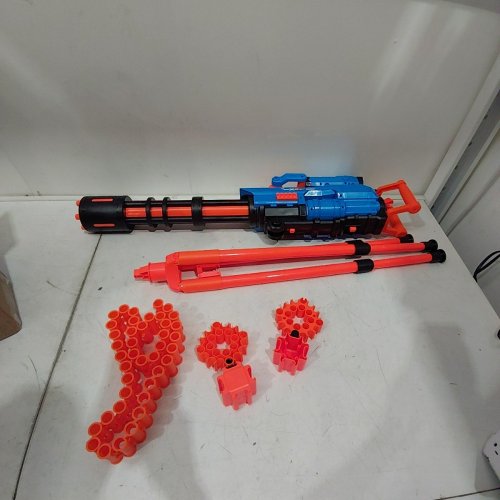 ZURU XSHOT INSANITY MOTORIZED GATLING BLASTER WITH TRIPOD STAND AND DARTS - BLUE/BLACK/ORANGE image 3